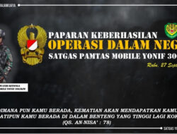 Dansatgas Mobile Yonif 300 Siliwangi Melaksanakan Paparan Keberhasilan Satgas kepada Asops Kasad dalam Kegiatan Rakor Penyiapan Satgas Operasi Dalam Negeri