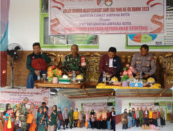 Peringati Hari Ibu Ke 95, Danramil 1307-05/Ratolindo Serahkan Bantuan Gizi kepada Anak Stunting