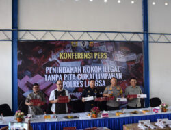 Penindakan Rokok Ilegal Tampa Pita Cukai Limpahan Polres Langsa