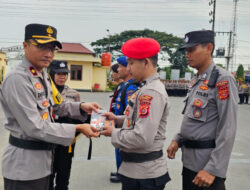 Gelar Apel Kesiapan dan Penyerahan Kaporlap, Polres Langsa Turunkan 386 Personel Pengamanan TPS 