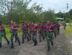 Dandim 1715/Yahukimo Bersama Anggota Lakukan Olahraga Bersama Dalam Rangka HUT Kodam XVII/Cenderawasih ke-61