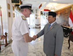 Menhan RI Prabowo Sambut Kunjungan Kehormatan Panglima Angkatan Bersenjata Inggris
