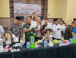 Pemusnahan Barang Bukti 10.550 Gram Sabu oleh Polres dan Forkopimda Kota Langsa