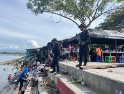 Tim Patra Brimob Sulteng Gelar Patroli di Kampung Nelayan dan Sejumlah Gereja di Kota Palu