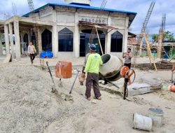 Wujud Polri untuk Masyarakat, Polsek Lore Utara  Bantu Pembangunan Masjid Al-Amin di Desa Wuasa