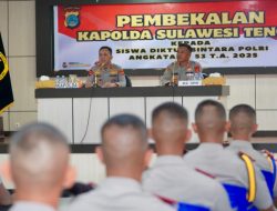 Jelang Dilantik, Kapolda Bekali 72 Siswa Diktukba Polri di SPN Polda Sulteng