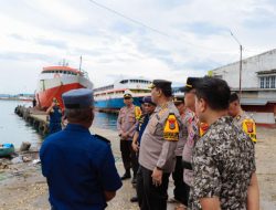 Irwasda Bersama PJU Polda Sulteng Tinjau Kesiapan Pos Pengamanan Lebaran di Banggai
