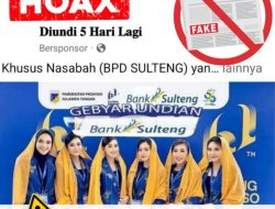 Bank Sulteng Tegaskan Tidak Ada Undian Berhadiah, Unggahan di Medsos itu HOAX