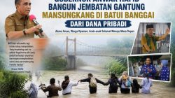 Tak Ingin Warga Terus Bertaruh Nyawa, Gubernur Anwar Hafid Bangun Jembatan Gantung Masungkang dengan Dana Pribadi