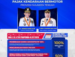 Saatnya Bayar Pajak Kendaraan, Pemprov Sulteng Berikan Bebas Denda dan Diskon 50 Persen