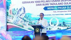 Deklarasi Gerakan 1.000 Pelaku Usaha Ekspor, Gubernur Dorong UMKM Sulteng Tembus Pasar Global